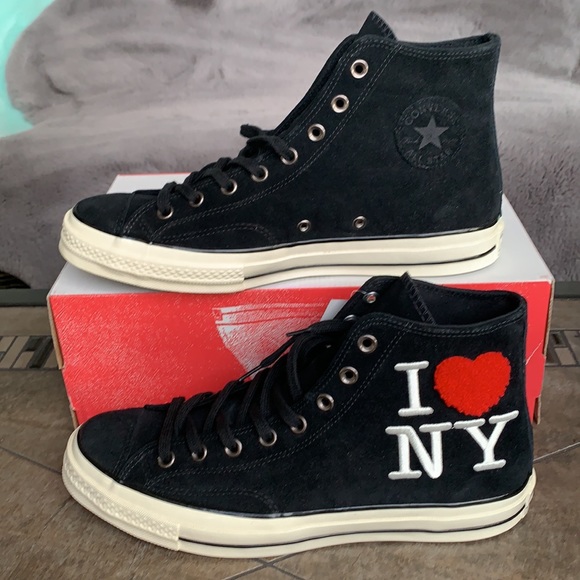 CONVERSE CTAS 70 HI I LOVE NY Black/Egret/Red MENS - Picture 5 of 16